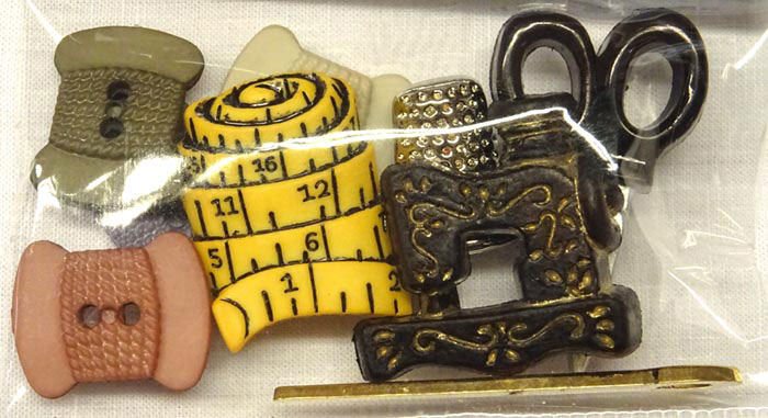 Bottoni decorativi "A Stitch in Time" 2 Bottoni decorativi "A Stitch in Time"