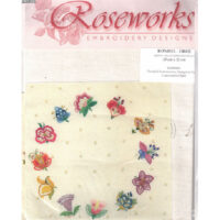 Rose8 Roseworks Rondel - disegno per ricamo su stoffa - cm 33 x 33