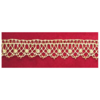 Fp324 Bordino ragnetti oro mezzo fino - altezza mm 20 - € 7,00 al metro - vendita a multipli di 50 cm