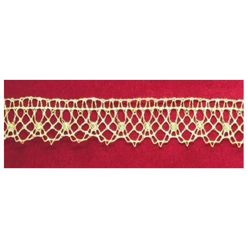 Fp324 Bordino ragnetti oro mezzo fino - altezza mm 20 - € 7,00 al metro - vendita a multipli di 50 cm