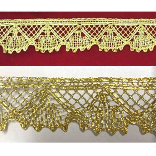 Fp325 Bordo ventagli oro mezzo fino - altezza mm 30 - € 15,00 al metro - vendita a multipli di 50 cm