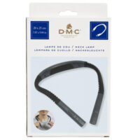 Lla13 Lampada da collo regolabile DMC U2371 con illuminazione LED a tre colori e cinque livelli di luminosità, ideale per ricamo e cucito.
