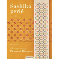 Rp144 Copertina del libro “Sashiko Perlè” di Mayumi Yonenaga – ricamo giapponese con perline, motivi tradizionali reinterpretati.