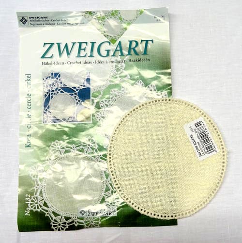 Runc29 Forma creativa per l’uncinetto – Rotondo Ø 12 cm Zweigart 7012 - Ecrù