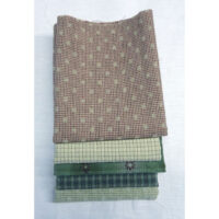 tokio20 Tessuto giapponese Tochio - Verde - Qualità premium - kit 5 pezzi cm 25 x 55