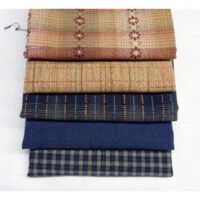 tokio22a Tessuto giapponese Tochio - Blu - Qualità premium - kit 5 pezzi cm 25 x 55