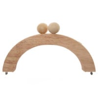 Abo476 Manico/chiusura per borsetta Stafil – legno chiaro cm 19 × 8