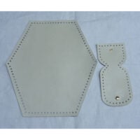 Abo479 base esagonale per borsa in pelle + base borsellino - panna