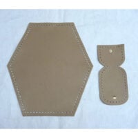 Abo481 base esagonale per borsa in pelle + base borsellino - tortora