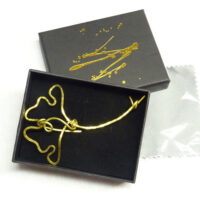 Elli192 Base in ottone per spilla - Ginko - cm 9
