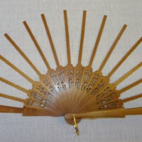 Ven170 Struttura per ventaglio in legno "arpa legno" cm 51