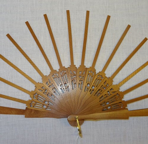 Ven170 Struttura per ventaglio in legno "arpa legno" cm 51
