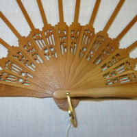Ven170a Struttura per ventaglio in legno "arpa legno" cm 51