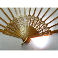 Ven307c Struttura ventaglio in legno arpa - decorato cm 51