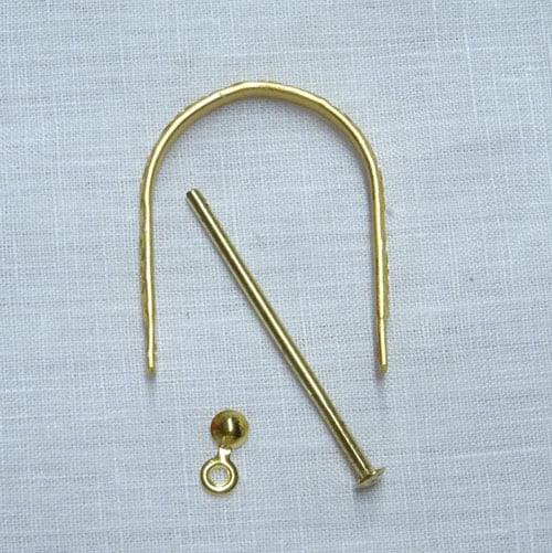 Ven328 Archetto dorato decorato per ventaglio