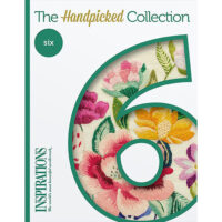 Ra126 Copertina del libro The Handpicked Collection 6 – Inspirations, con esempi di ricami floreali e animali realizzati da designer internazionali.