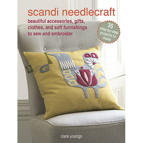 Rba78 Copertina del libro Scandi Needlecraft di Clare Youngs, con progetti di cucito e ricamo ispirati al design scandinavo.