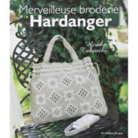 Rh198 Copertina del libro Merveilleuse Broderie Hardanger di Hiroko Takeuchi, edizione francese, 106 pagine, ricamo Hardanger.