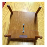 St47 Supporto da tavolo in legno di faggio verniciato con base appoggia tombolo regolabile