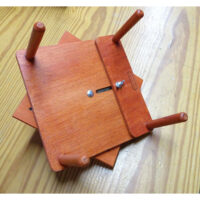 St48a Supporto da tavolo in legno con base appoggia tombolo regolabile