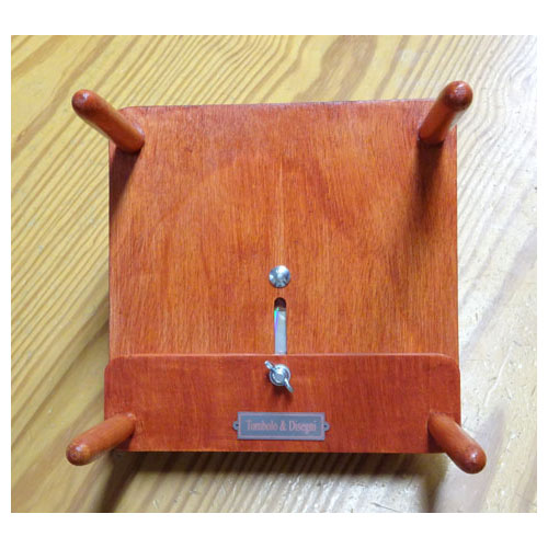 St49 Supporto da tavolo in legno con appoggia tombolo regolabile