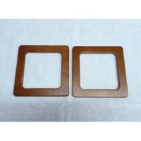 Abo485 Manici per borsetta legno quadrati, cm 14 x 14 2 pezzi