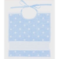 Bric118 Bavaglino a pois in cotone biologico -Azzurro - Rico Design