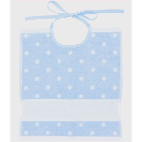 Bric118 Bavaglino a pois in cotone biologico -Azzurro - Rico Design