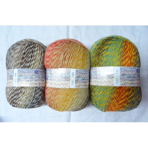 Lana63 gomitoli Gaucho Silke multicolore in lana e acrilico, tonalità calde e brillanti