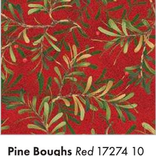 PINERED Pine Boughs - Red - altezza cm 270 - vendita a multipli di cm 50
