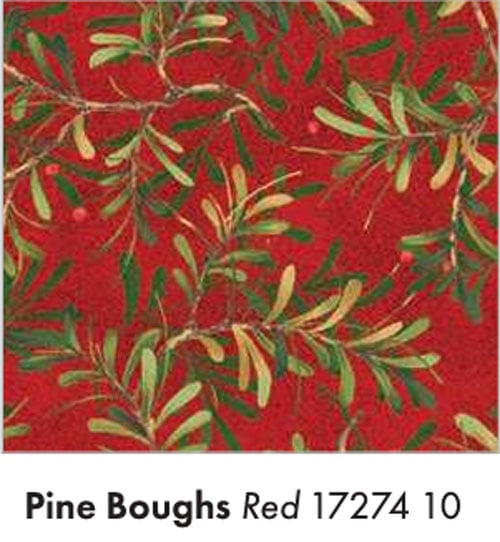 PINERED Pine Boughs - Red - altezza cm 270 - vendita a multipli di cm 50