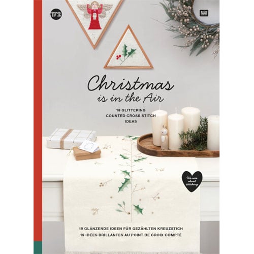 Rico172 Copertina del libro “Christmas is in the Air – Rico Design 172”, idee di ricamo natalizio a punto croce.