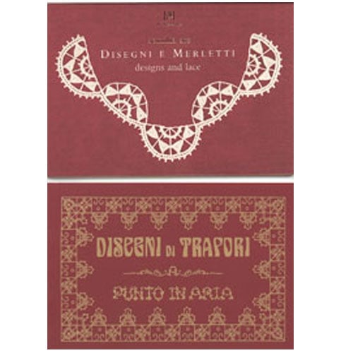 Ago5 Cofanetto Aemilia Ars Designs and Lace di Cleofe Mingarelli Ricci, ristampa anastatica dei disegni e merletti originali del 1909.