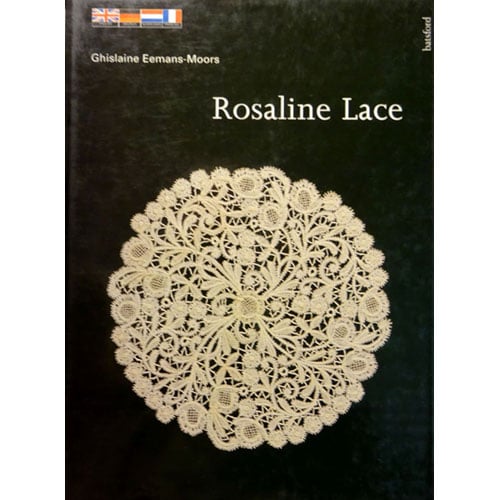 Mb95 Copertina del libro Rosaline Lace di Ghislaine Eemans‑Moors, manuale in inglese sul merletto Rosaline con progetti progressivi.