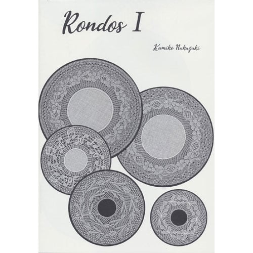 Mb132 Cartella "Rondos 1" di Kumiko Nakazaki contenente 9 disegni per merletto Binche